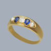 Victorian diamond sapphire ring