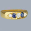 Victorian diamond sapphire ring