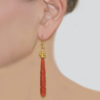 Georgian coral drop earrings