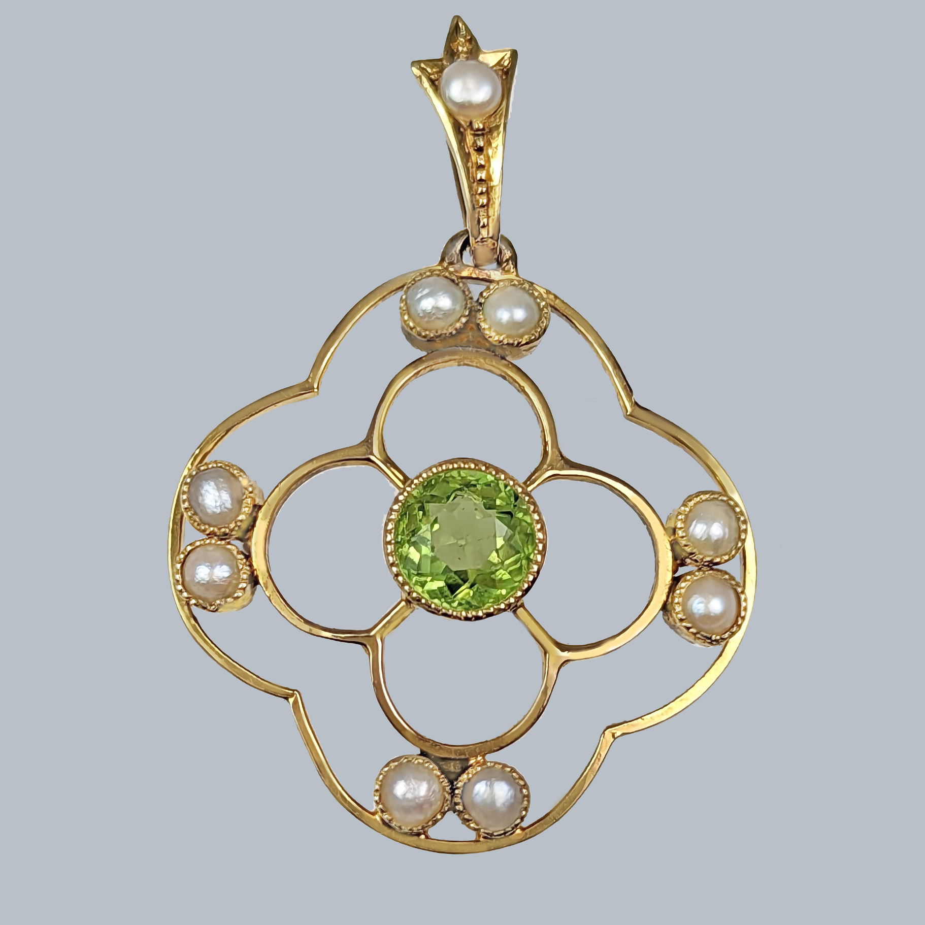 Art Nouveau pearl pendant