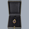 Edwardian amethyst pearl pendant in box