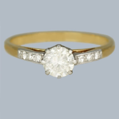 Vintage Solitaire Diamond Engagement Ring
