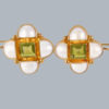 antique earrings peridot pearls
