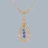 antique sapphire pearl necklace