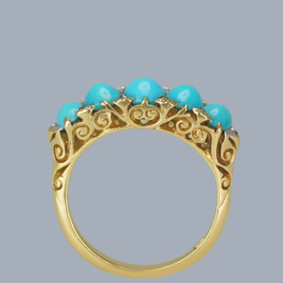 Antique Turquoise Five Stone Ring