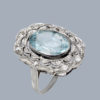 antique aquamarine diamond ring