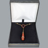art deco carnelian necklace in box