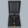 antique necklace aquamarine pearl in box