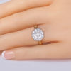 Ring Antique Diamond Cluster on finger
