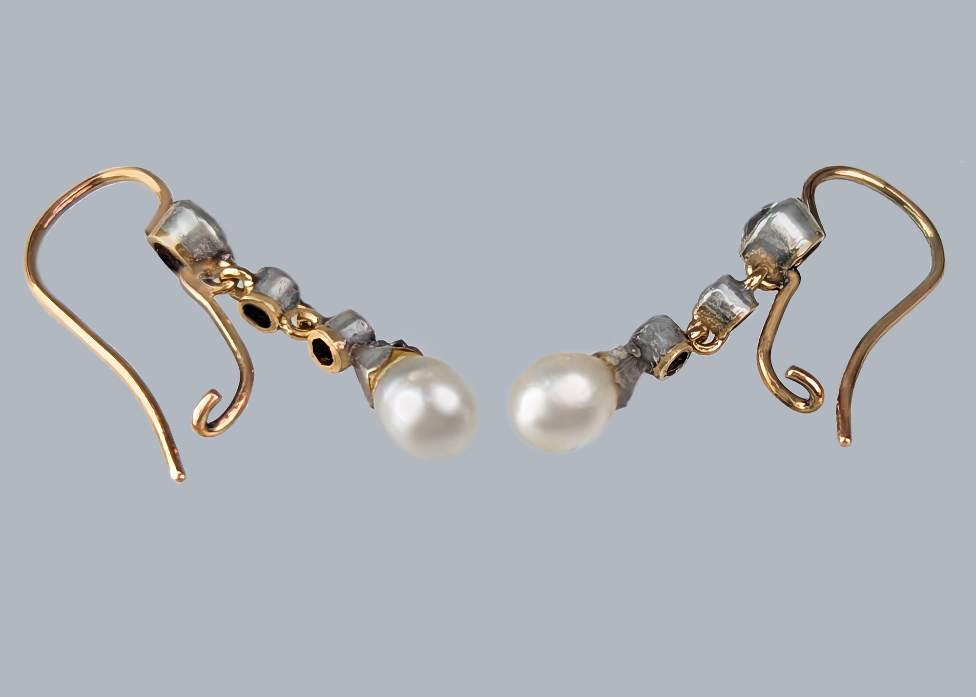 Edwardian natural pearl earrings