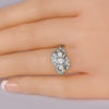 Vintage diamond engagement ring on finger