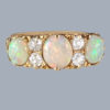 Antique Victorian opal diamond