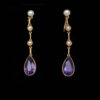 Victorian earrings amethyst pearl