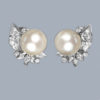Vintage diamond pearl earrings