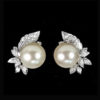 Vintage diamond pearl earrings