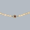 Vintage garnet pearl necklace garnet clasp