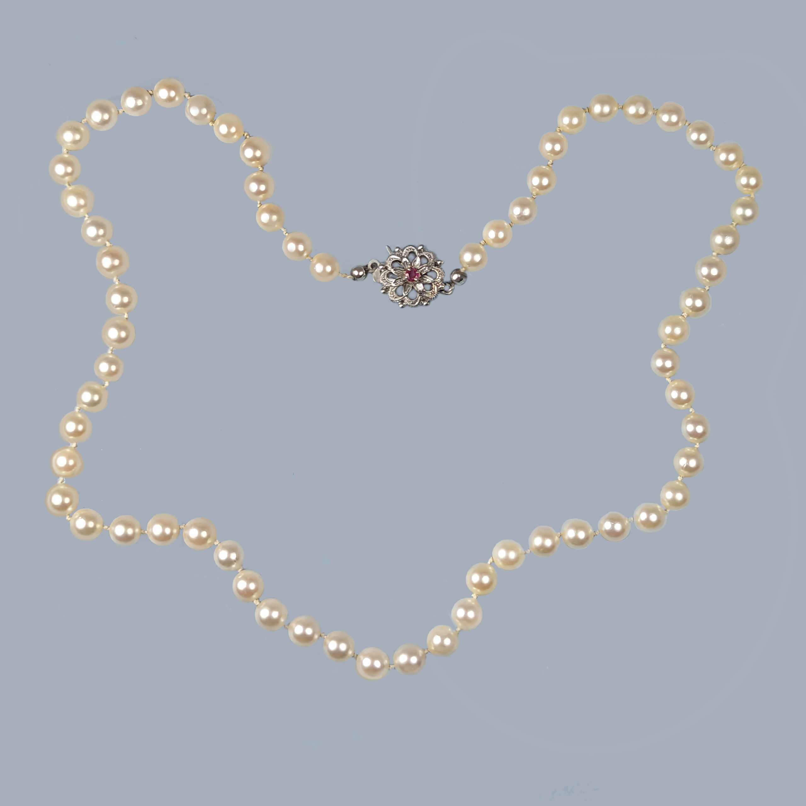 necklace vintage cultured pearls