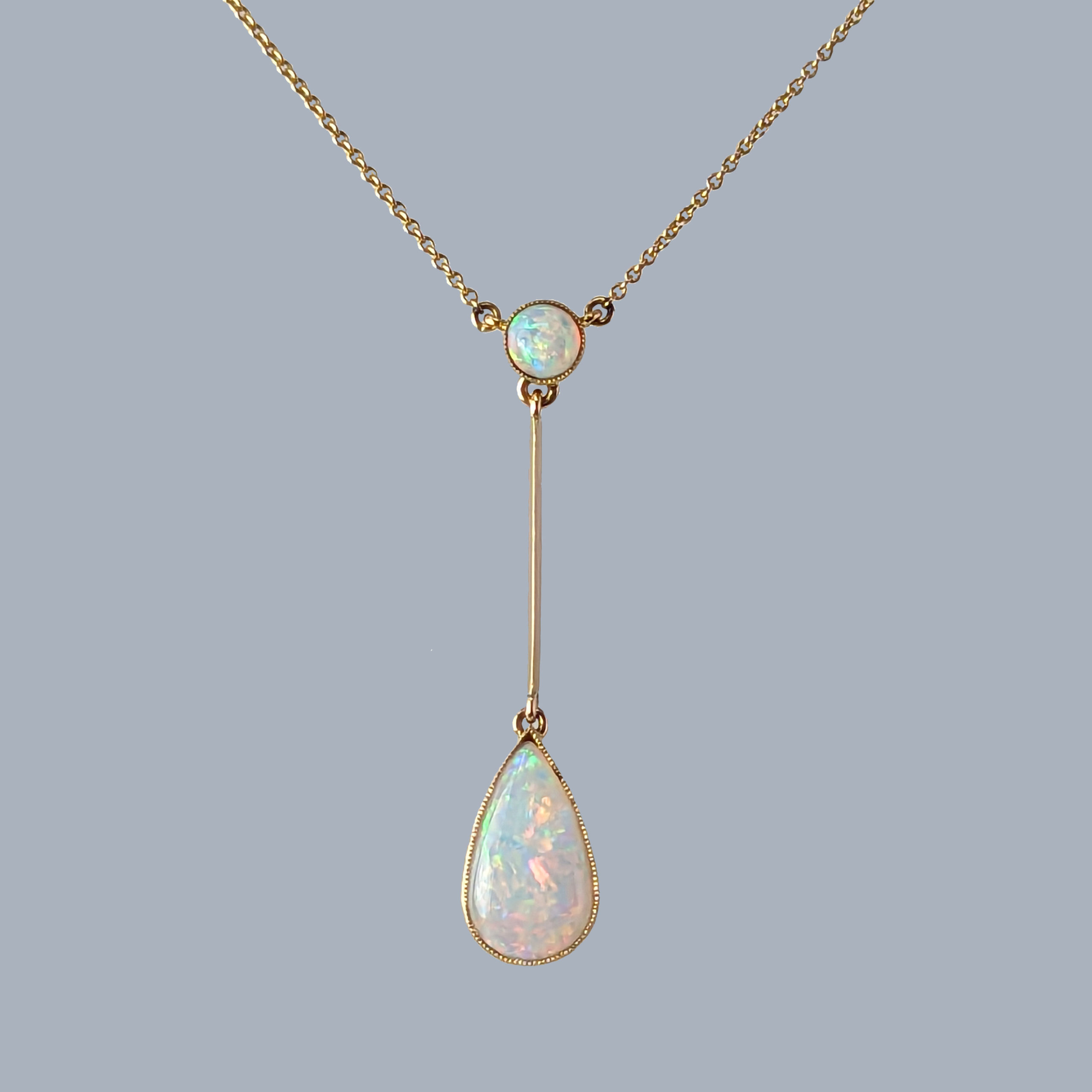 Antique Edwardian Opal Necklace