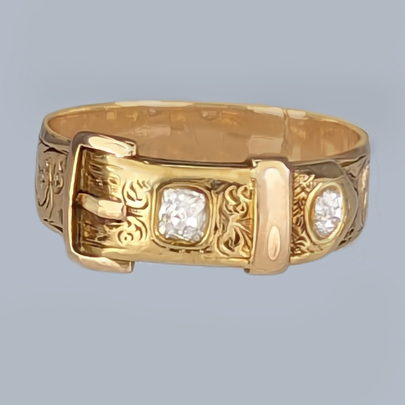 Victorian Diamond 18ct Buckle ring