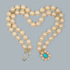 vintage pearl bracelet turquoise clasp