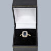 Vintage Sapphire rose cut ring in box