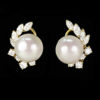 Diamond Pearl Post Earrings