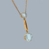 Edwardian Aquamarine Gold Necklace