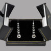 Edwardian Pearl Diamond Earrings in box