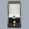 Aquamarine Diamond Cluster Ring in box