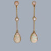 Edwardian Opal Pearl Earrings