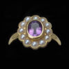 vintage amethyst pearl ring