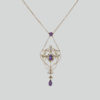 cultured pearl amethyst necklace