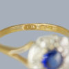 Diamond Sapphire Cluster Ring
