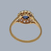 Diamond Sapphire Cluster Ring