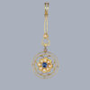 Edwardian sapphire pearl pendant