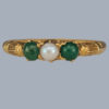 Victorian turquoise pearl ring