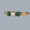 Victorian turquoise pearl ring