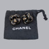 Chanel Camellia enamel earrings with bag