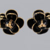 Chanel Camellia enamel earrings