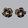Chanel Camellia enamel earrings