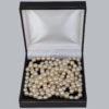 Long cultured pearl necklace in box