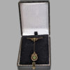 art nouveau peridot necklace in box